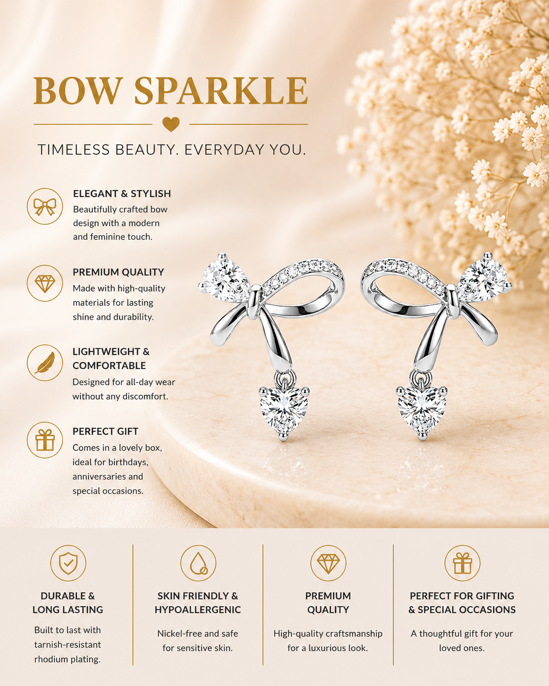 Love Knot Crystal Drops