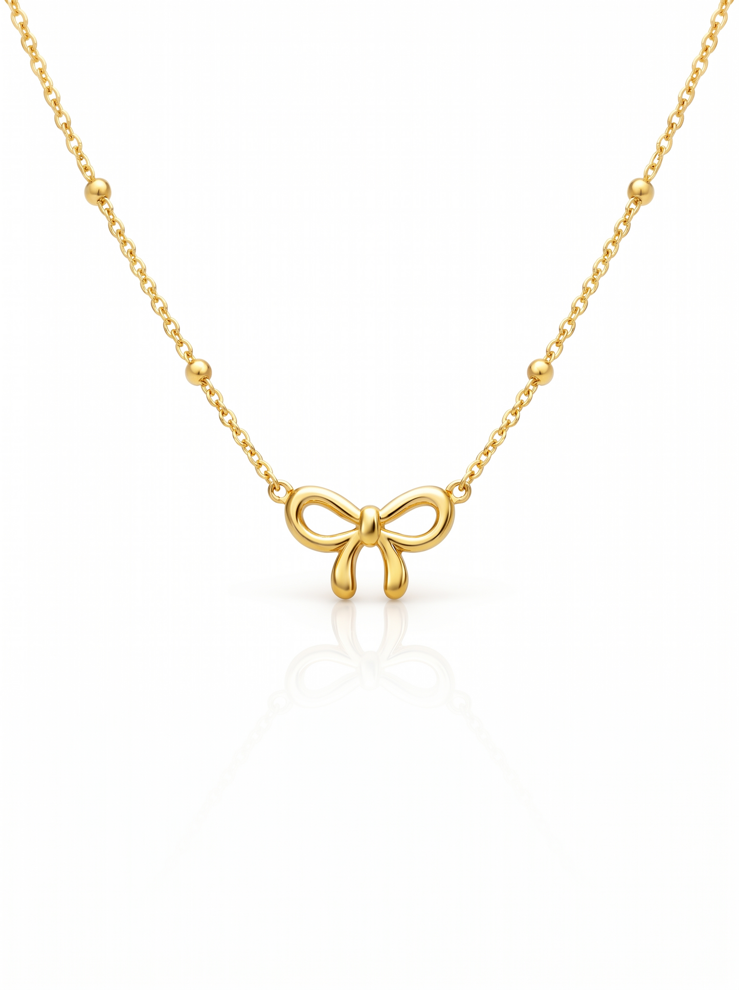 Golden Bow Necklace