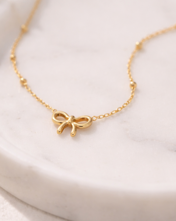 Golden Bow Necklace