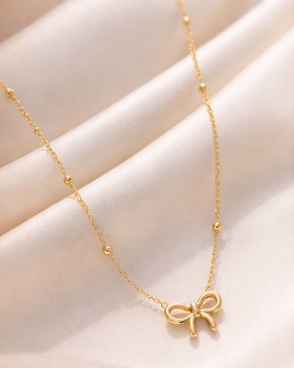 Golden Bow Necklace