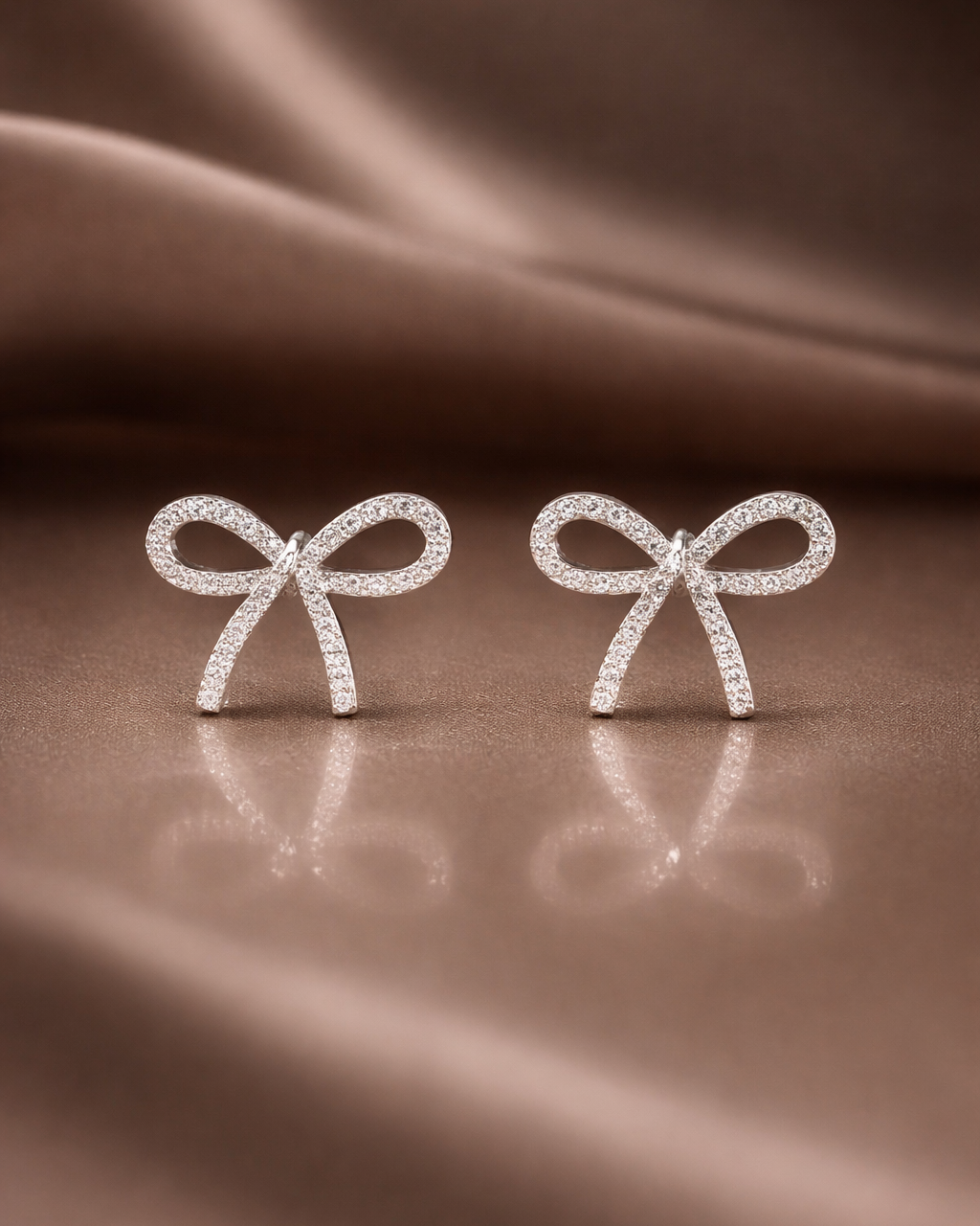Silver Ribbon Earrings