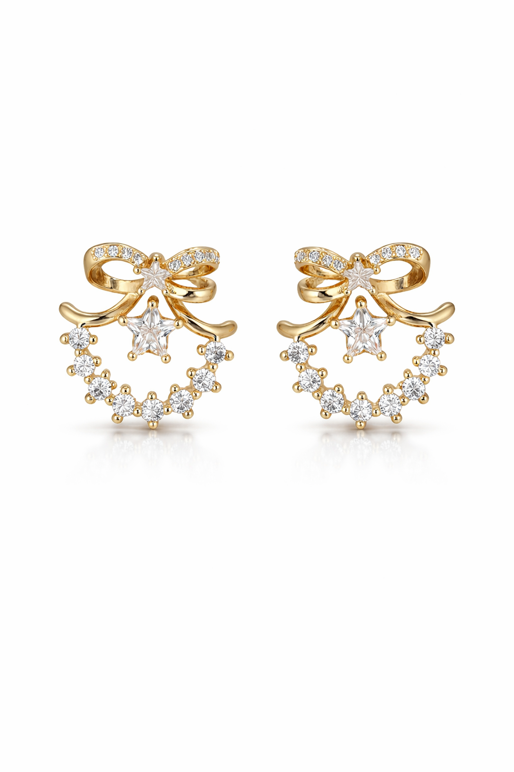 Princess Bow Spark Studs (Golden)