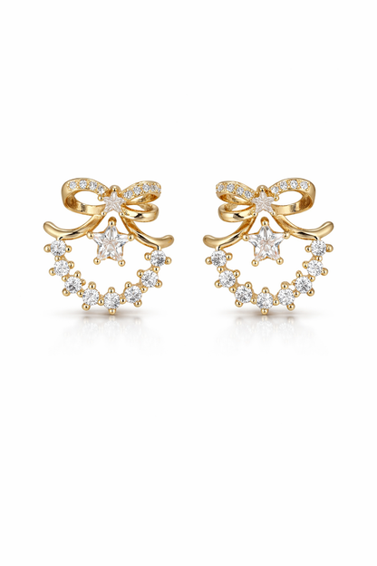 Princess Bow Spark Studs (Golden)