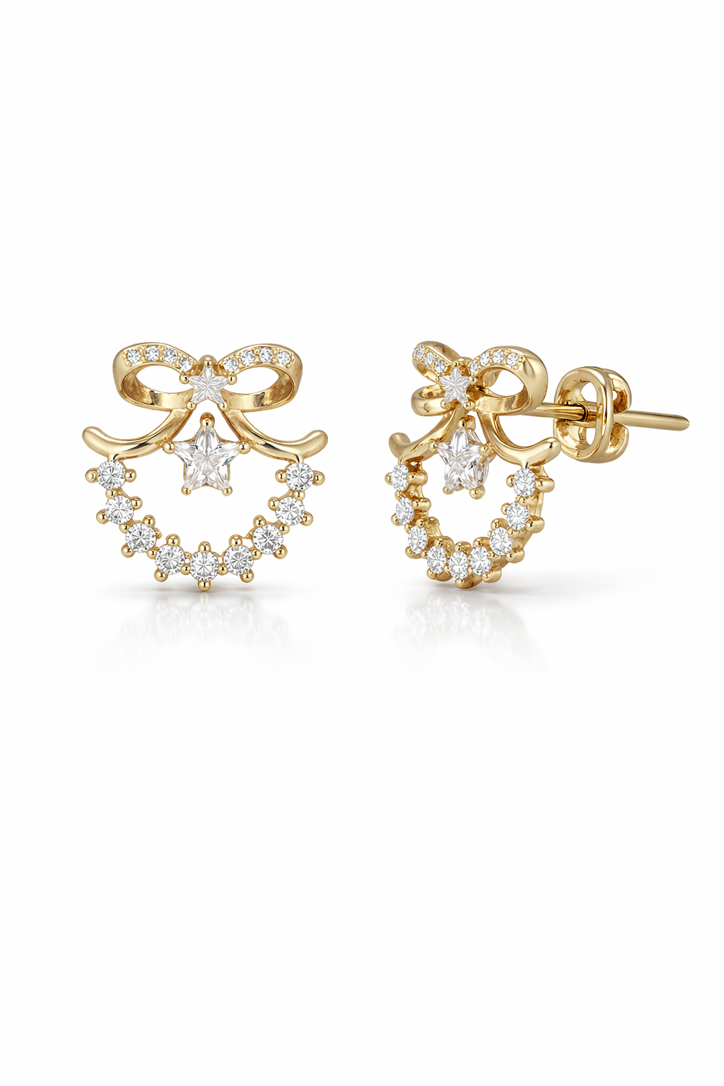Princess Bow Spark Studs (Golden)