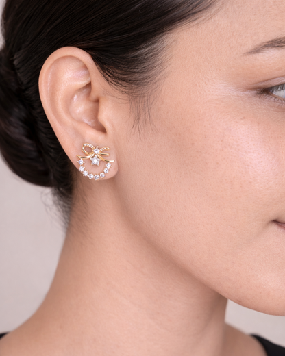 Princess Bow Spark Studs (Golden)