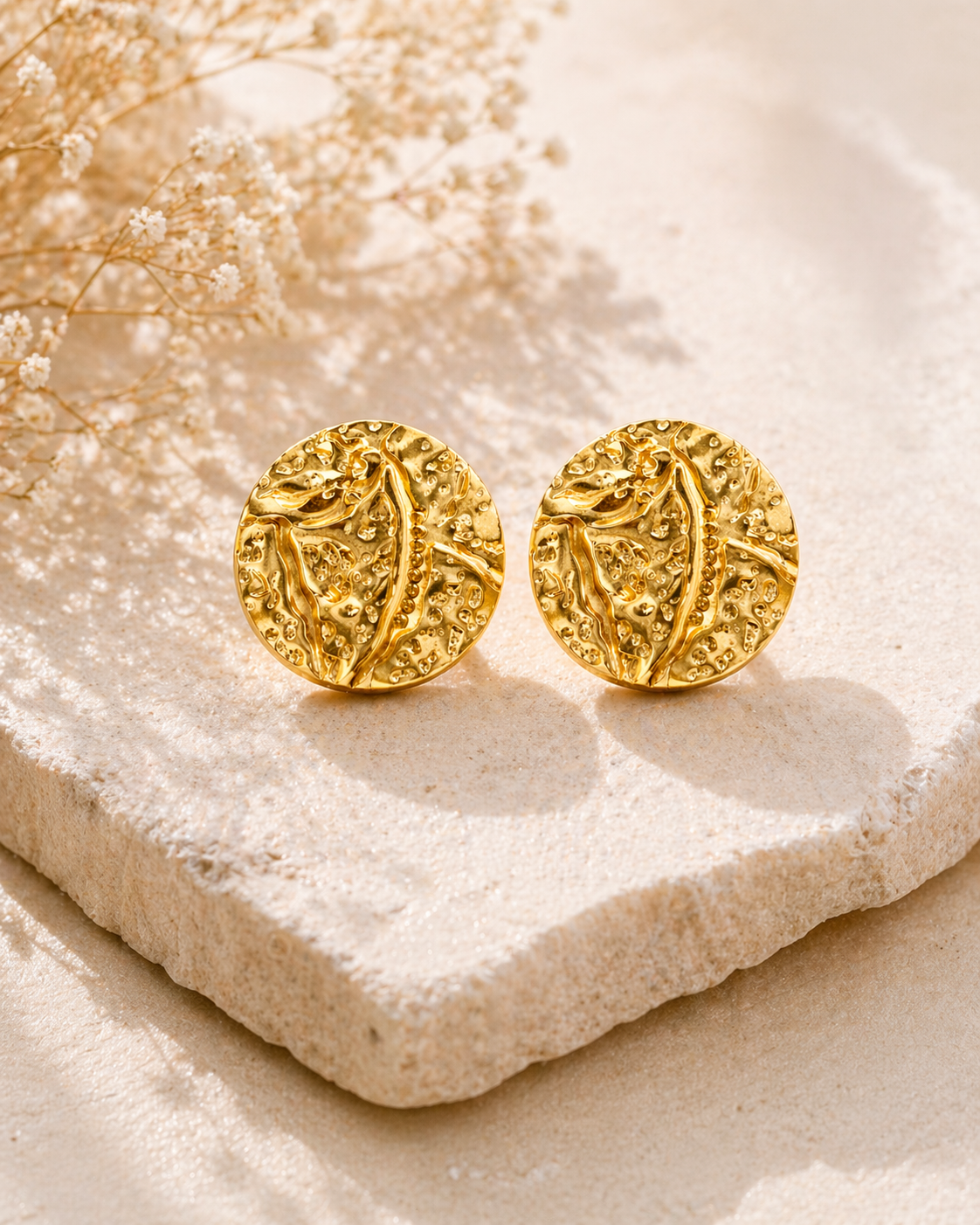 Golden Hammered Studs