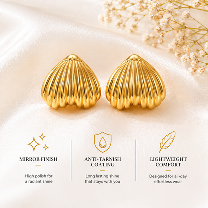 Golden Shell  Earrings