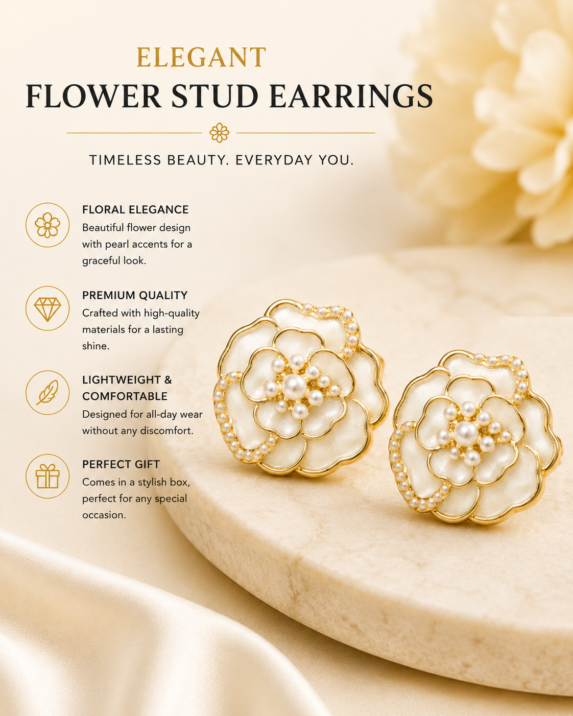 Flora Pearl Studs
