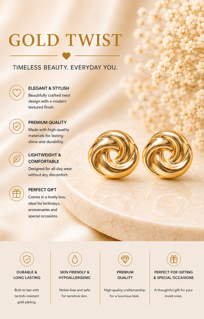 Golden Spiral Earrings