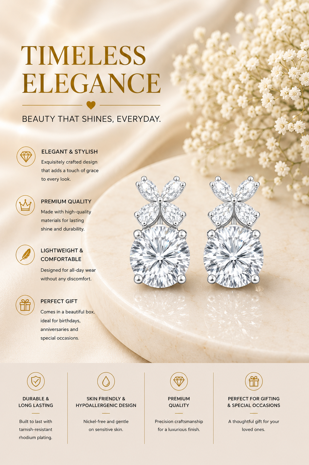 Flutter Crystal Studs