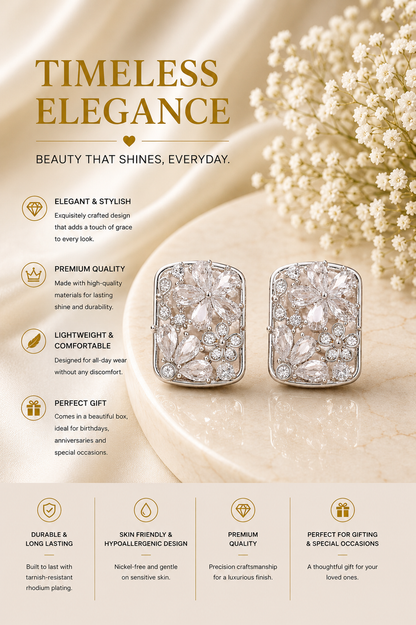 Bloom Square Studs