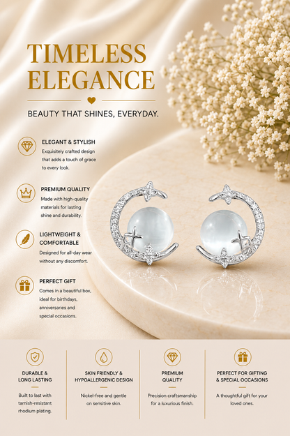 Moon Pearl stud