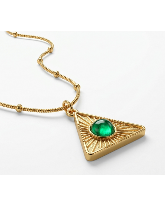 Emerald Trinity Necklace