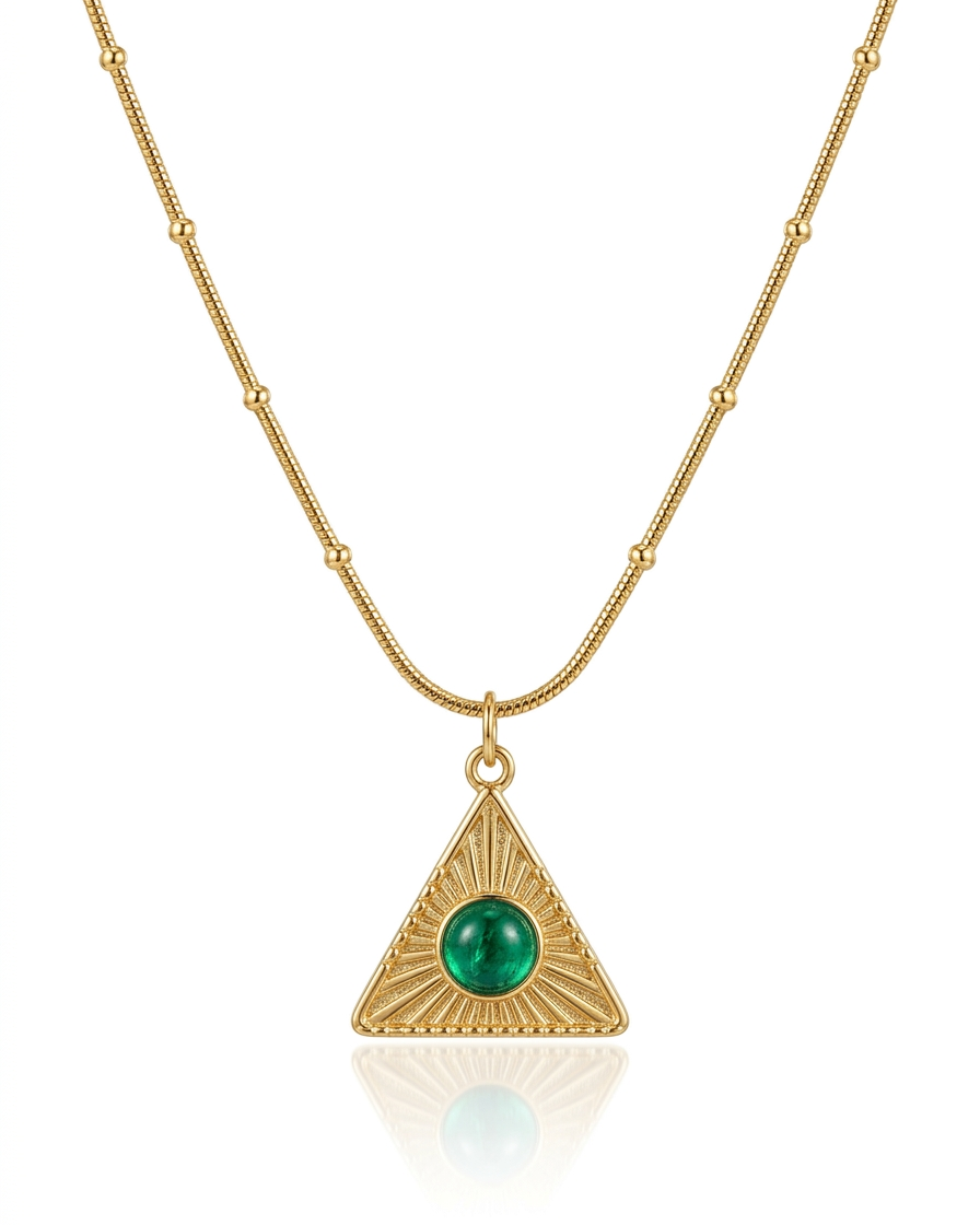 Emerald Trinity Necklace