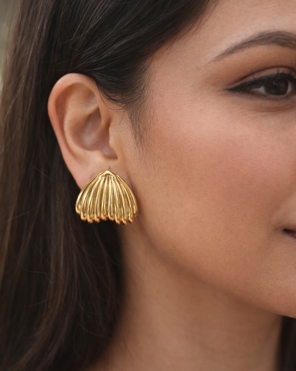 Golden Shell  Earrings