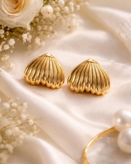 Golden Shell  Earrings