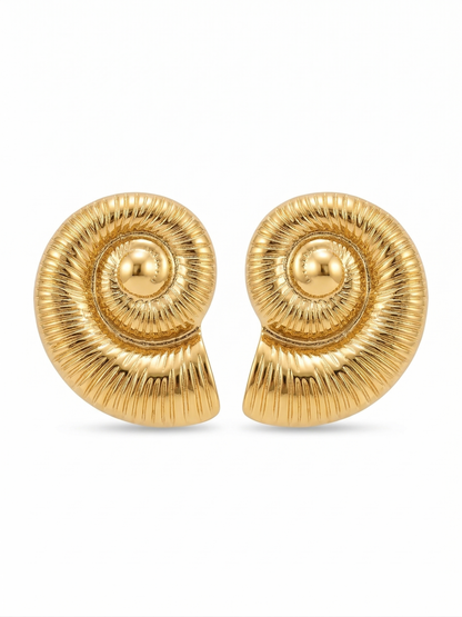 Golden sea Shell Earrings