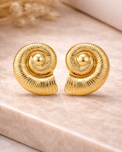 Golden sea Shell Earrings