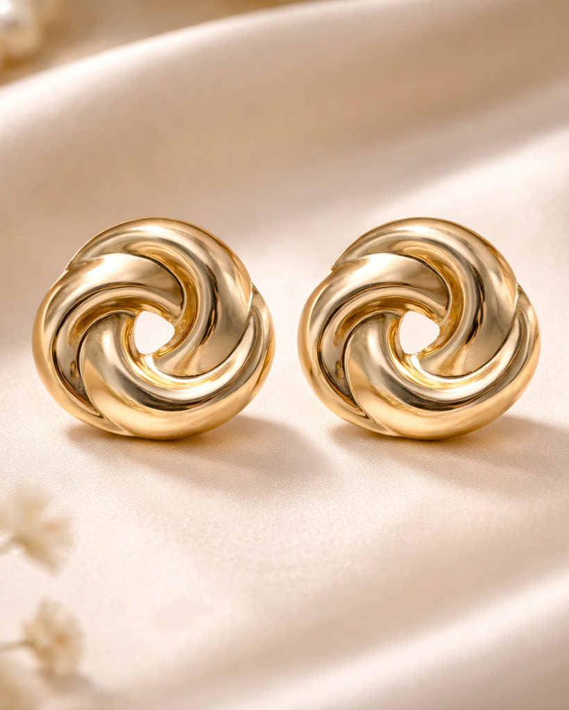 Golden Spiral Earrings