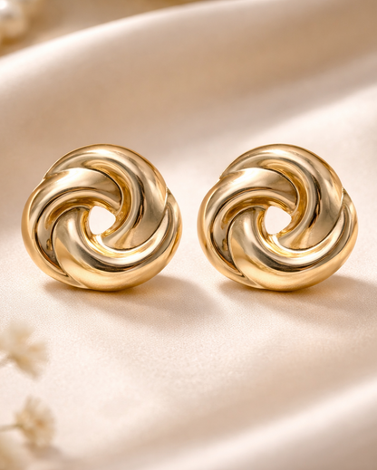 Golden Spiral Earrings