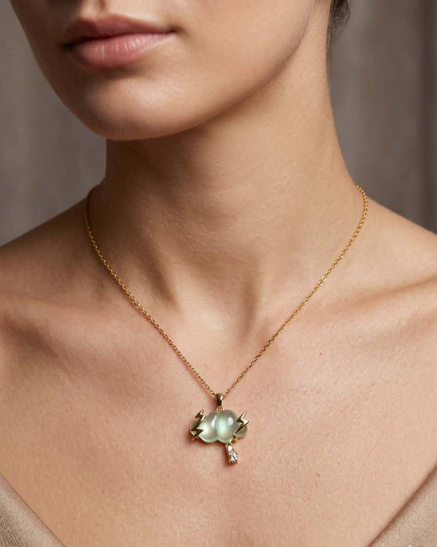 Sea Mist Glow  Necklace