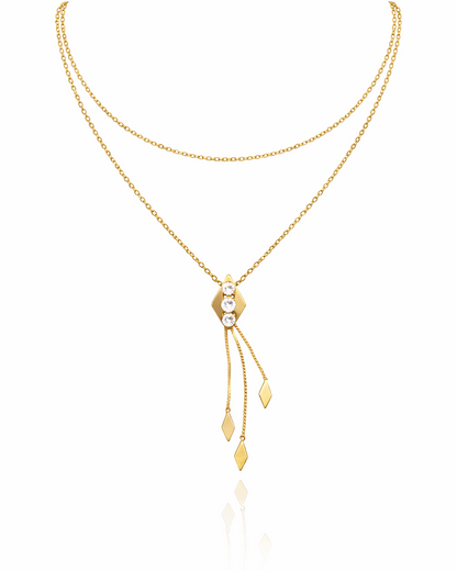 Crystal Cascade Layer Necklace