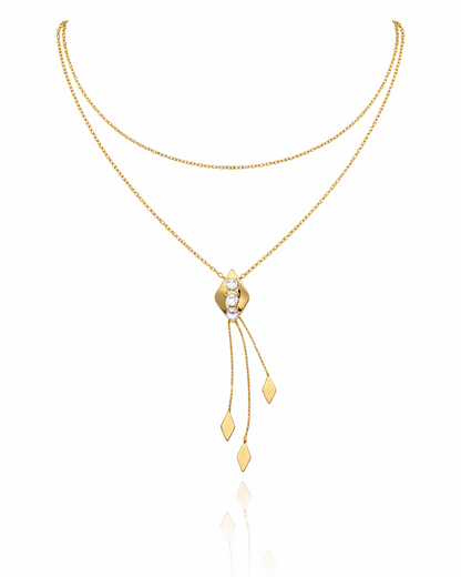 Crystal Cascade Layer Necklace