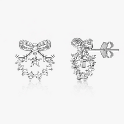 Princess Bow Spark Studs(Silver)