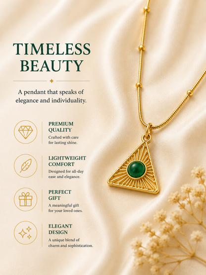Emerald Trinity Necklace