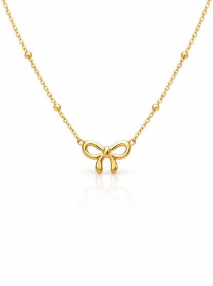 Golden Bow Necklace