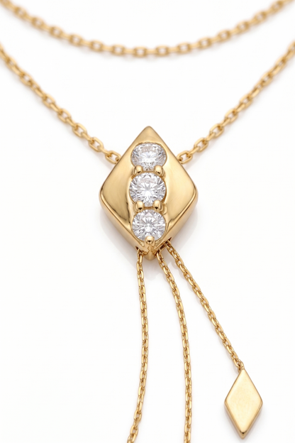 Crystal Cascade Layer Necklace