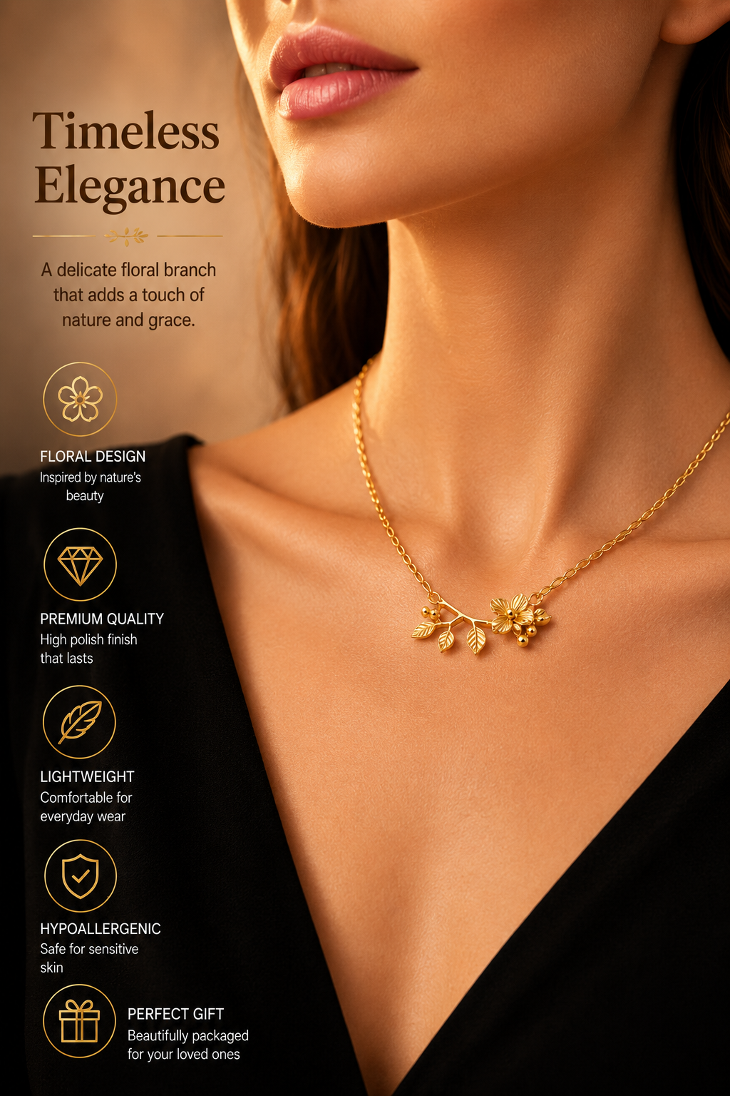 Golden Leaflet Necklace